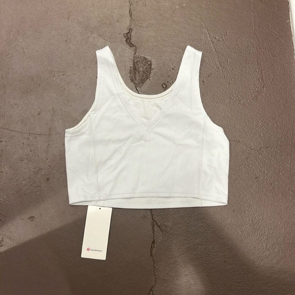 Lululemon ribbed soft stream cropped tank